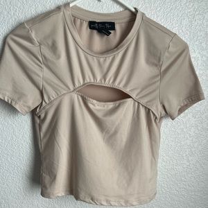 Crop Top with Cutout in front.